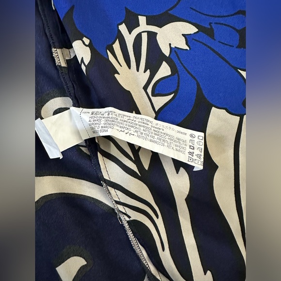 Zara Print Collard Wrap Dress Medium - Picture 3 of 8